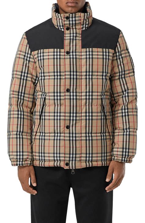 burberry brit down jacket men's|Burberry reversible puffer jacket.